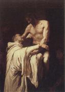 RIBALTA, Francisco christ embracing st.bernard Spain oil painting artist